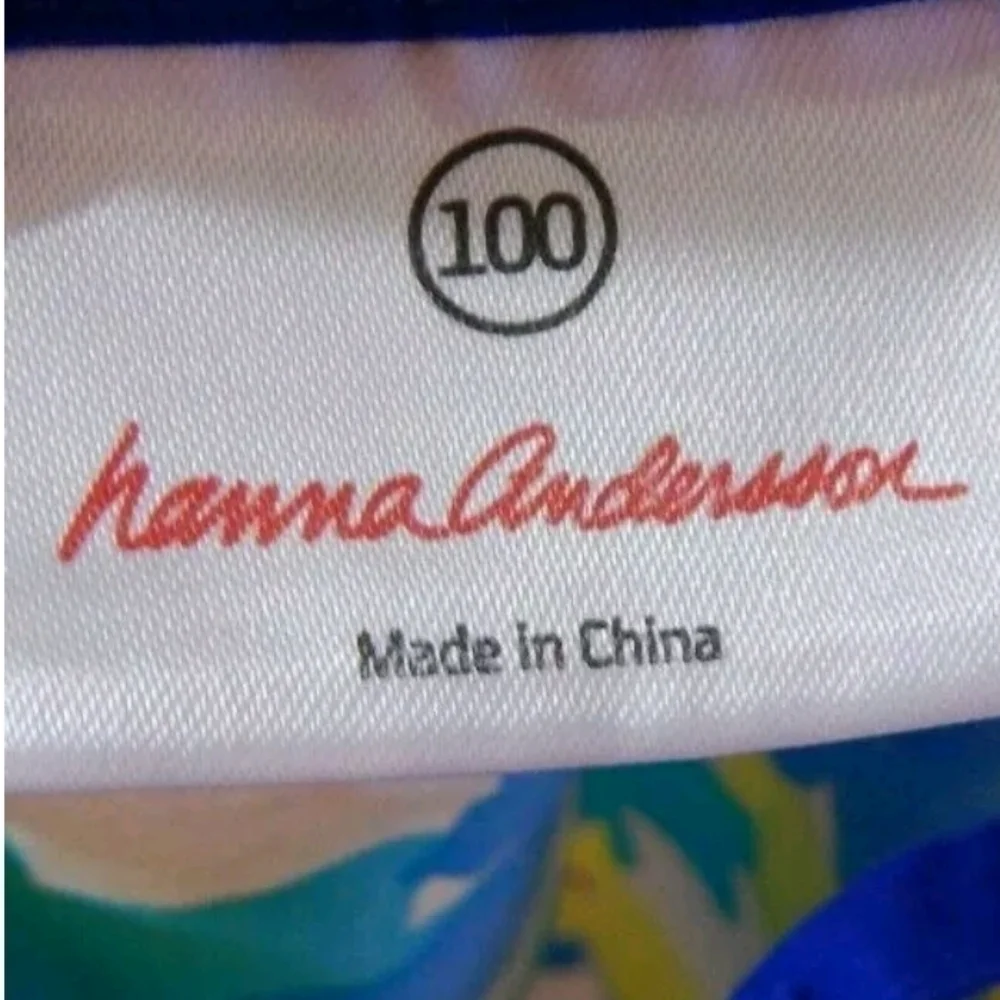 Hanna Andersson Blue Green Floral Pillowcase Dress